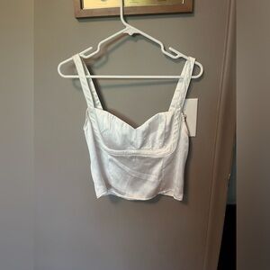 Princess Polly White Satin Top